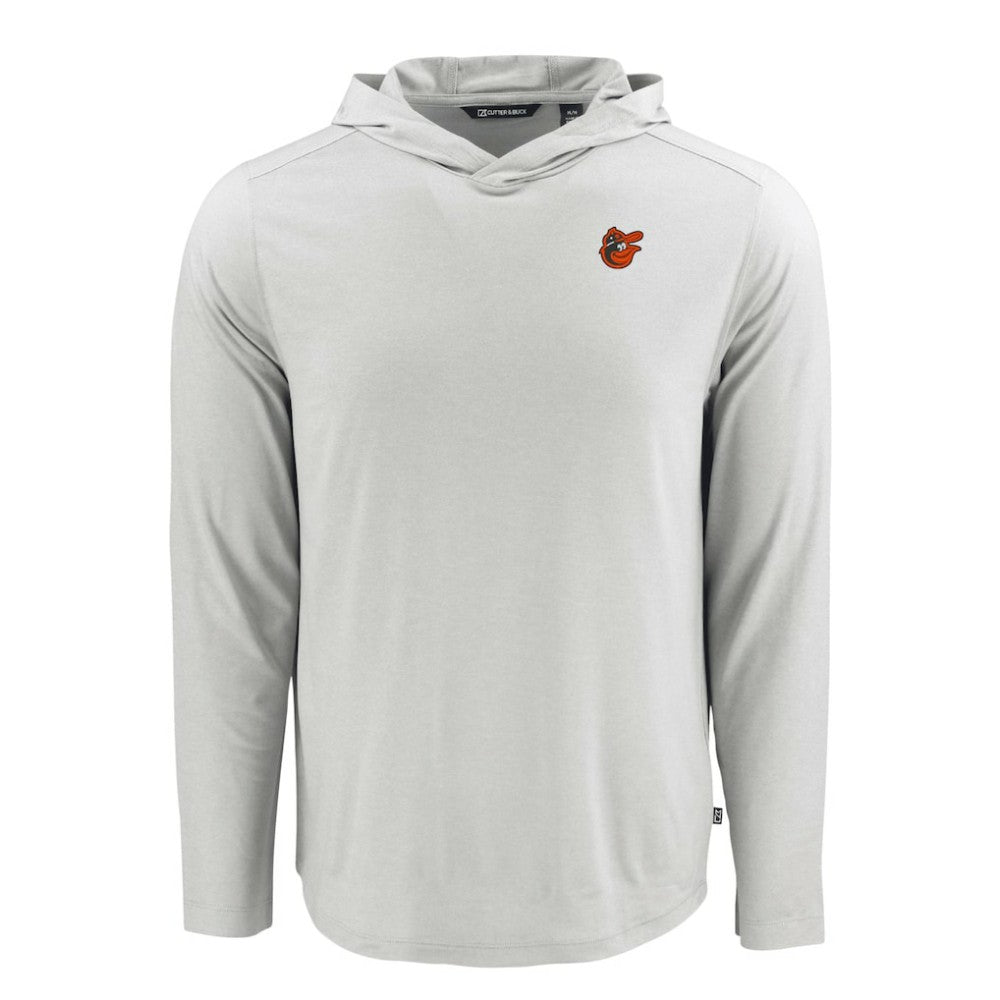 Baltimore Orioles Cutter & Buck Coastline Epic Comfort Recycled Eco Hoodie Long Sleeve T-Shirt Gray