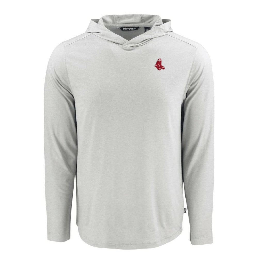 Boston Red Sox Cutter & Buck Coastline Epic Comfort Recycled Eco Hoodie Long Sleeve T-Shirt Gray