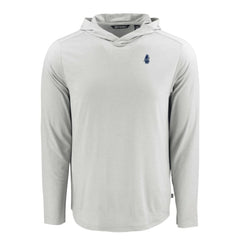 Chicago Cubs Cutter & Buck Coastline Epic Comfort Recycled Eco Hoodie Long Sleeve T-Shirt Gray