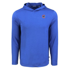 Chicago Cubs Cutter & Buck Coastline Epic Comfort Recycled Eco Hoodie Long Sleeve T-Shirt Royal