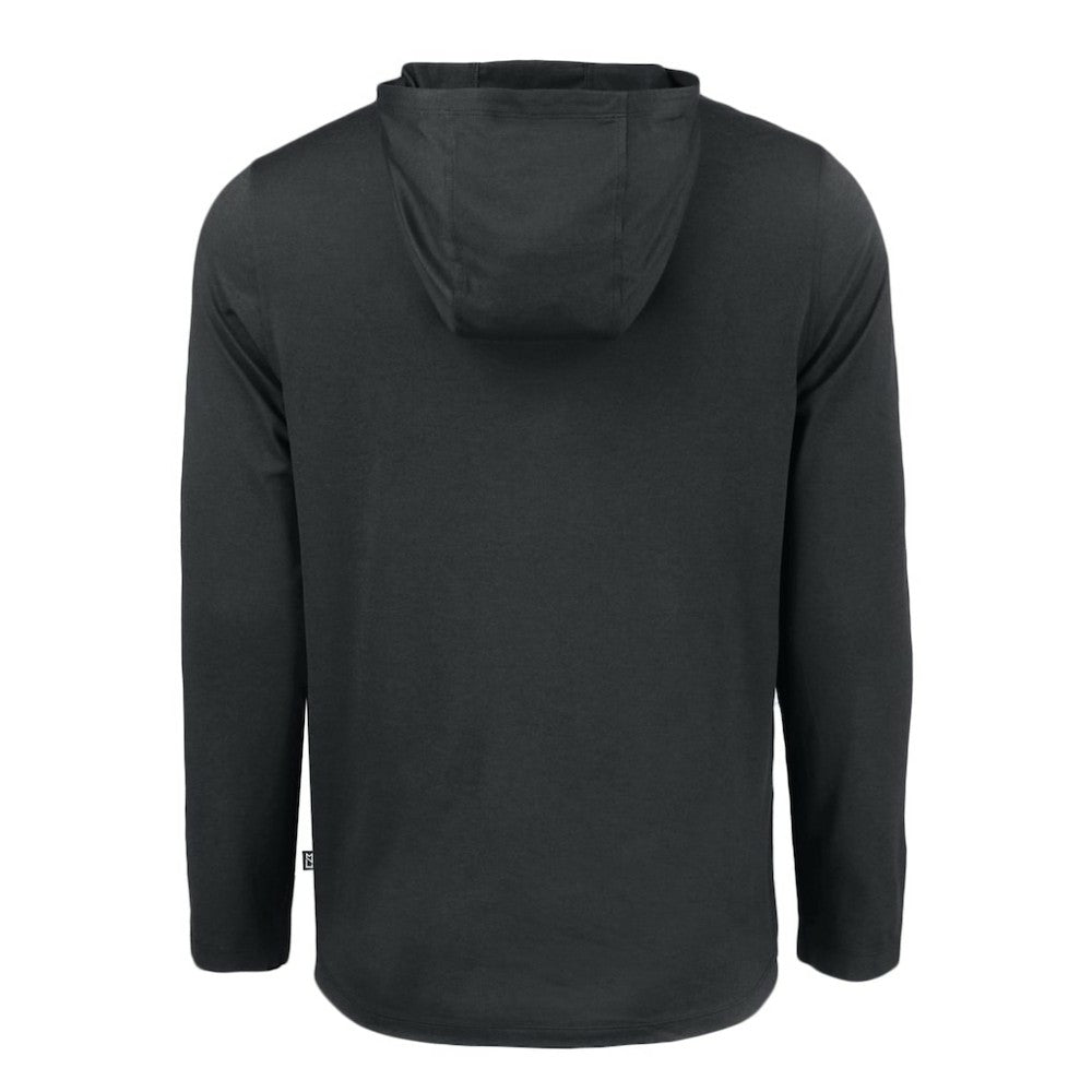 Colorado Rockies Cutter & Buck Coastline Epic Comfort Recycled Eco Hoodie Long Sleeve T-Shirt Black