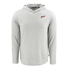 Detroit Tigers Cutter & Buck Coastline Epic Comfort Recycled Eco Hoodie Long Sleeve T-Shirt Gray