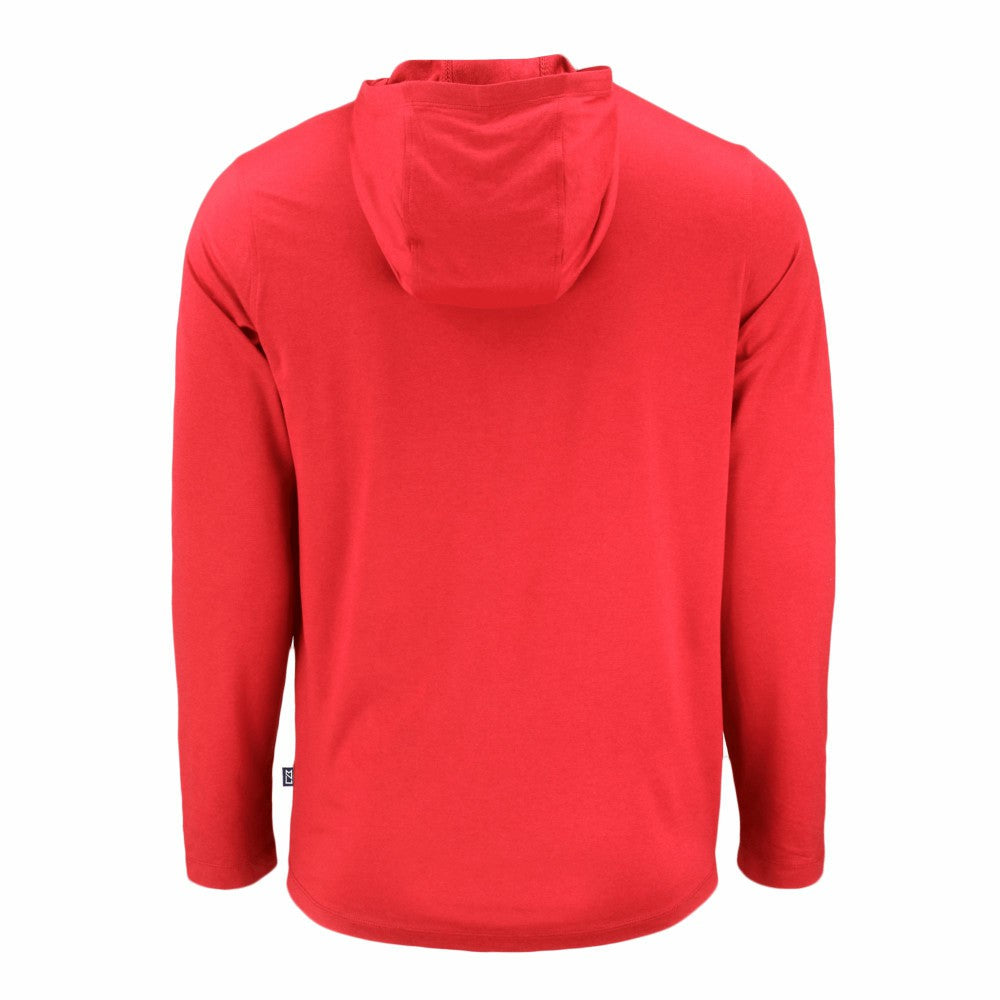 Cleveland Guardians Cutter & Buck Coastline Epic Comfort Recycled Eco Hoodie Long Sleeve T-Shirt Red