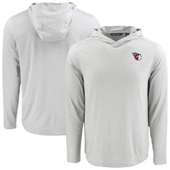 Cleveland Guardians Cutter & Buck Coastline Epic Comfort Recycled Eco Hoodie Long Sleeve T-Shirt Gray