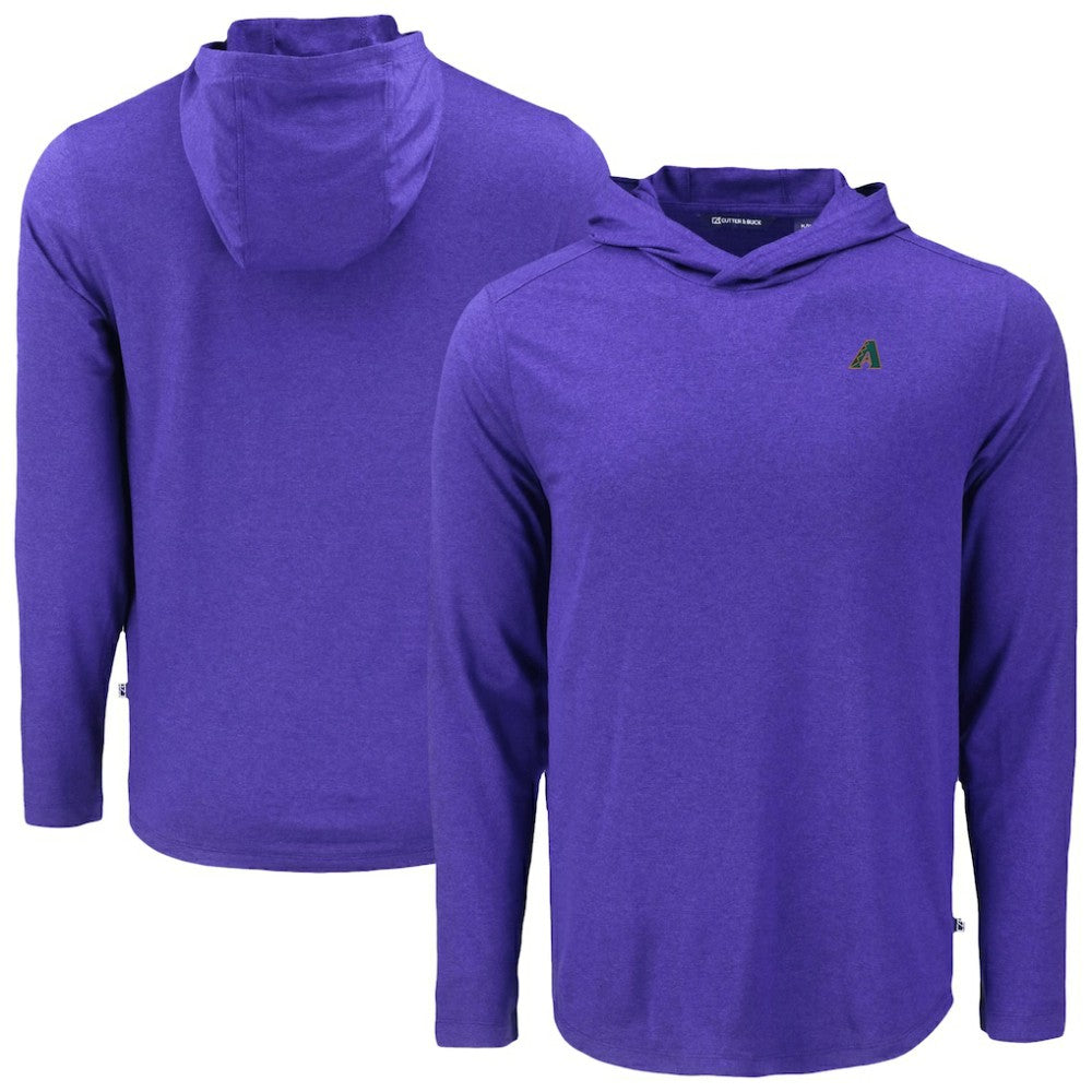 Arizona Diamondbacks Cutter & Buck Coastline Epic Comfort Recycled Eco Hoodie Long Sleeve T-Shirt Purple