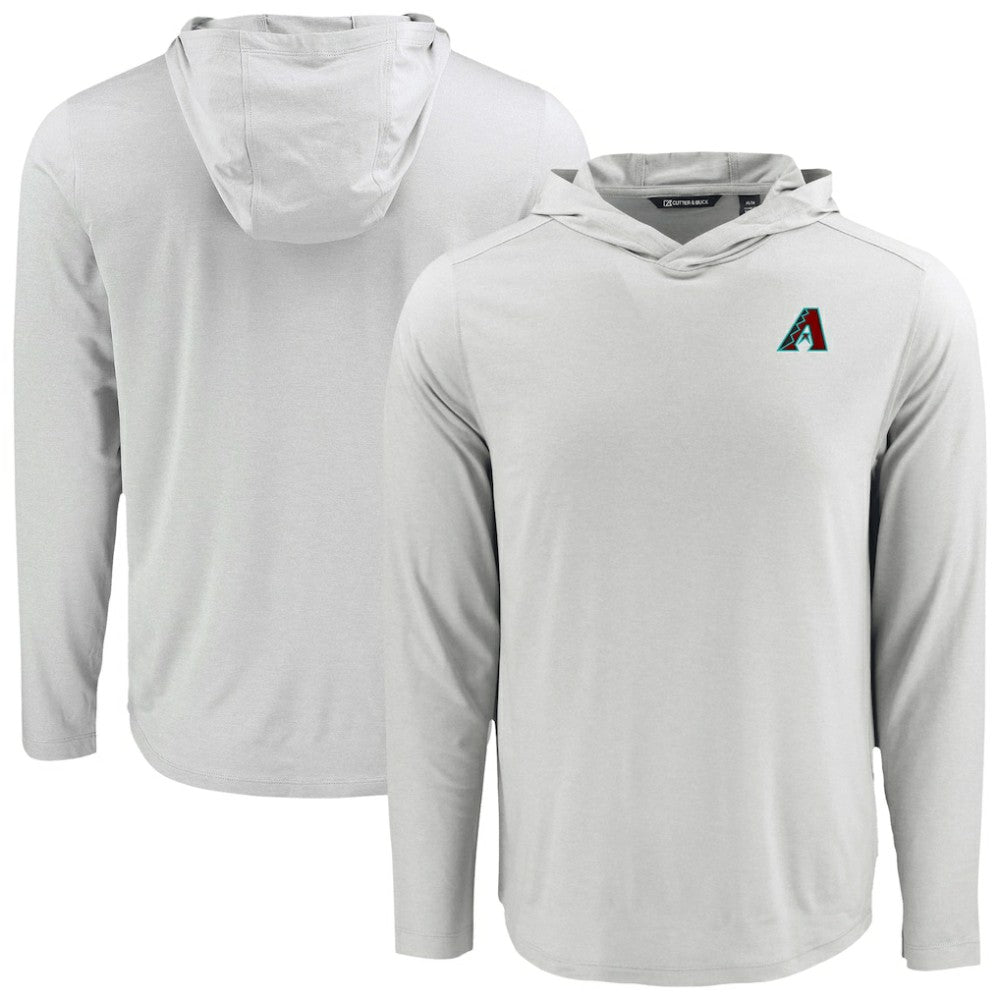 Arizona Diamondbacks Cutter & Buck Coastline Epic Comfort Recycled Eco Hoodie Long Sleeve T-Shirt Gray