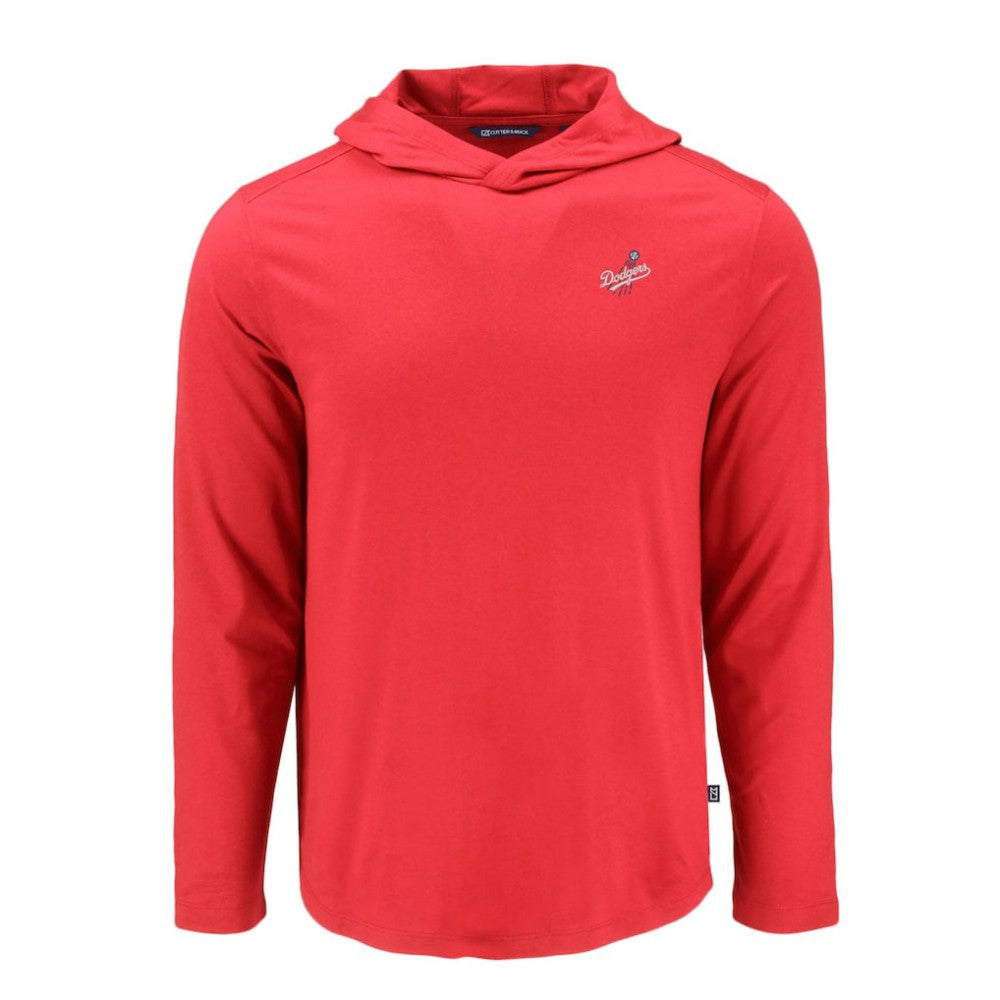 Los Angeles Dodgers Cutter & Buck Coastline Epic Comfort Recycled Eco Hoodie Long Sleeve T-Shirt Red