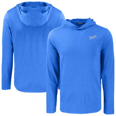 Kansas City Royals Cutter & Buck Coastline Epic Comfort Recycled Eco Hoodie Long Sleeve T-Shirt Royal