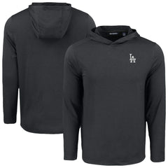 Los Angeles Dodgers Cutter & Buck Coastline Epic Comfort Recycled Eco Hoodie Long Sleeve T-Shirt Black