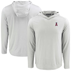 Los Angeles Angels Cutter & Buck Coastline Epic Comfort Recycled Eco Hoodie Long Sleeve T-Shirt Gray
