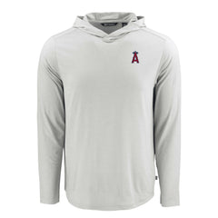 Los Angeles Angels Cutter & Buck Coastline Epic Comfort Recycled Eco Hoodie Long Sleeve T-Shirt Gray
