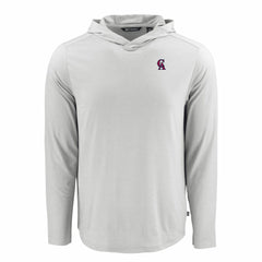 Los Angeles Angels Cutter & Buck Coastline Epic Comfort Recycled Eco Hoodie Long Sleeve T-Shirt Gray