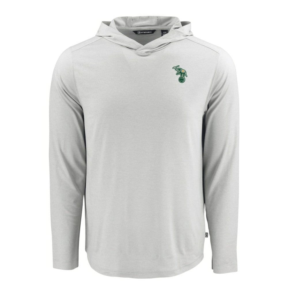 Athletics Cutter & Buck Coastline Epic Comfort Recycled Eco Hoodie Long Sleeve T-Shirt Gray