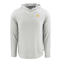 Seattle Mariners Cutter & Buck Coastline Epic Comfort Recycled Eco Hoodie Long Sleeve T-Shirt Gray
