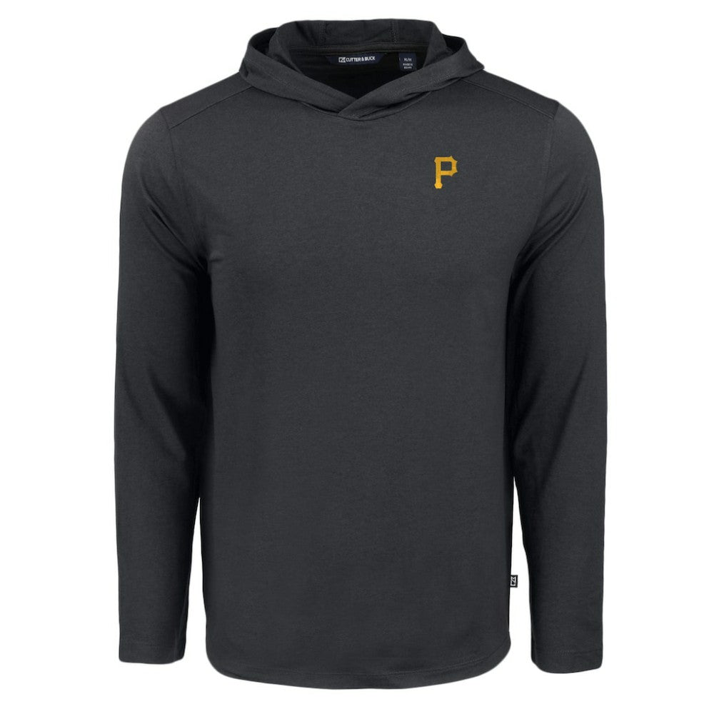 Pittsburgh Pirates Cutter & Buck Coastline Epic Comfort Recycled Eco Hoodie Long Sleeve T-Shirt Black