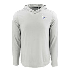 Tampa Bay Rays Cutter & Buck Coastline Epic Comfort Recycled Eco Hoodie Long Sleeve T-Shirt Gray