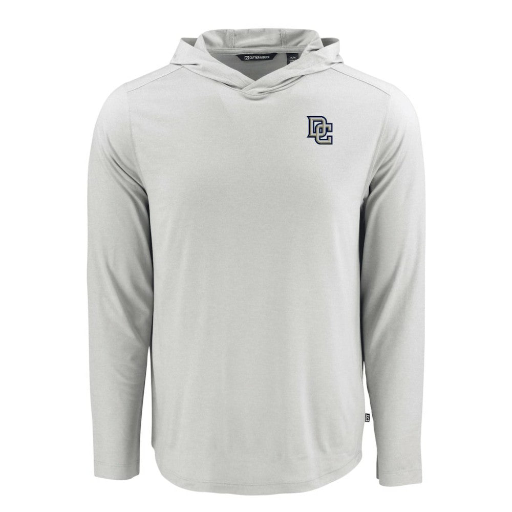 Washington Nationals Cutter & Buck Coastline Epic Comfort Recycled Eco Hoodie Long Sleeve T-Shirt Gray