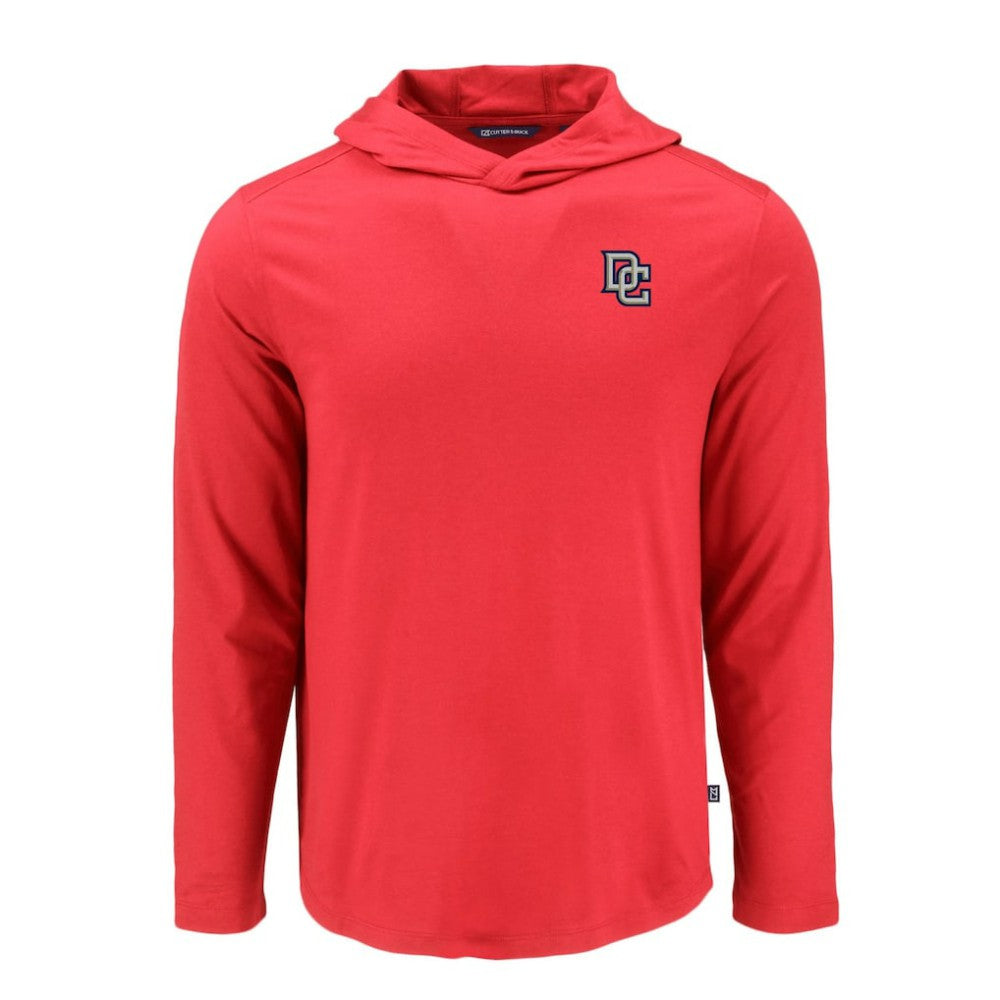 Washington Nationals Cutter & Buck Coastline Epic Comfort Recycled Eco Hoodie Long Sleeve T-Shirt Red