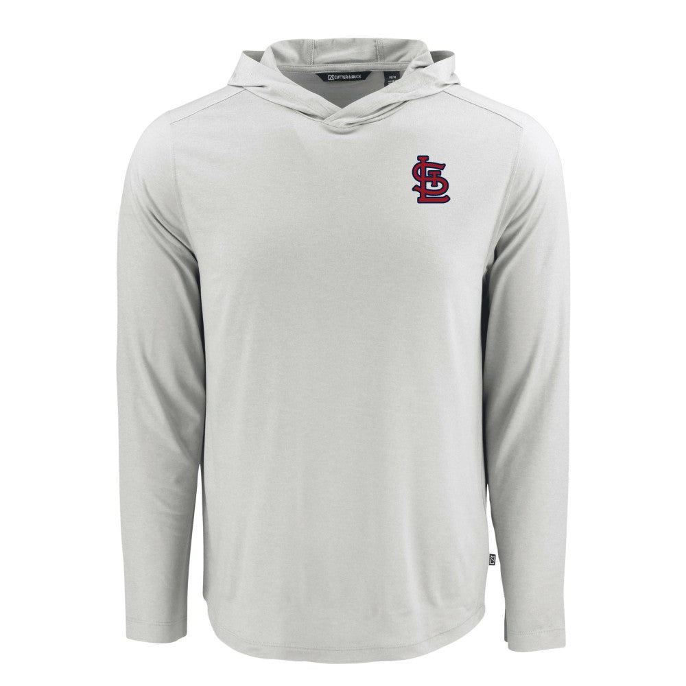 St. Louis Cardinals Cutter & Buck Coastline Epic Comfort Recycled Eco Hoodie Long Sleeve T-Shirt Gray