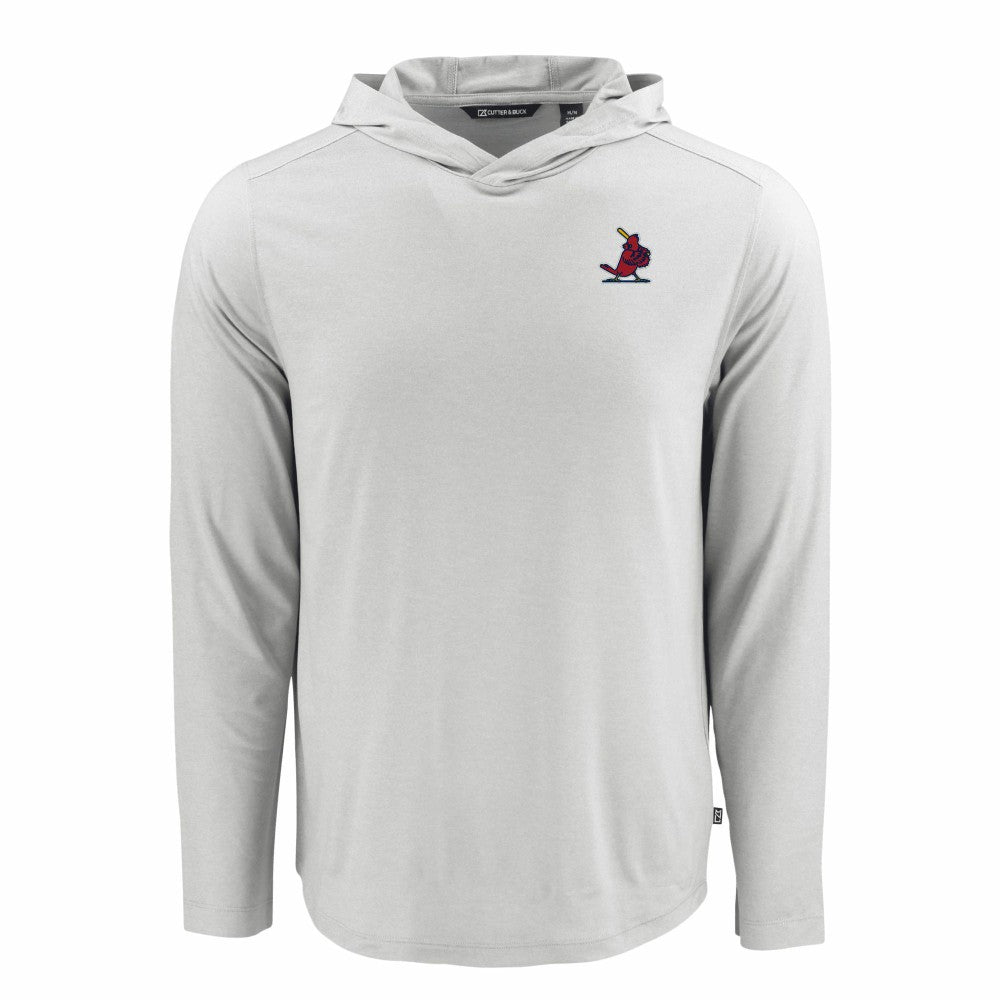 St. Louis Cardinals Cutter & Buck Coastline Epic Comfort Recycled Eco Hoodie Long Sleeve T-Shirt Gray