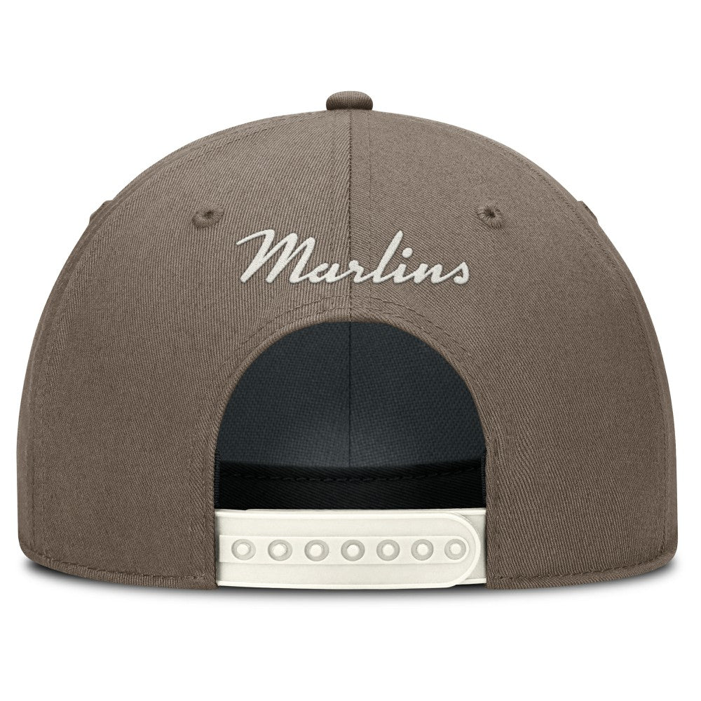 Miami Marlins Rise Performance Adjustable Hat Brown