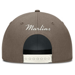 Miami Marlins Rise Performance Adjustable Hat Brown
