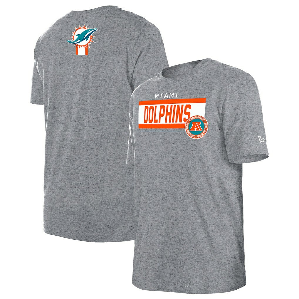Miami Dolphins New Era 3rd Down High Density Print T-Shirt - Gray for sale