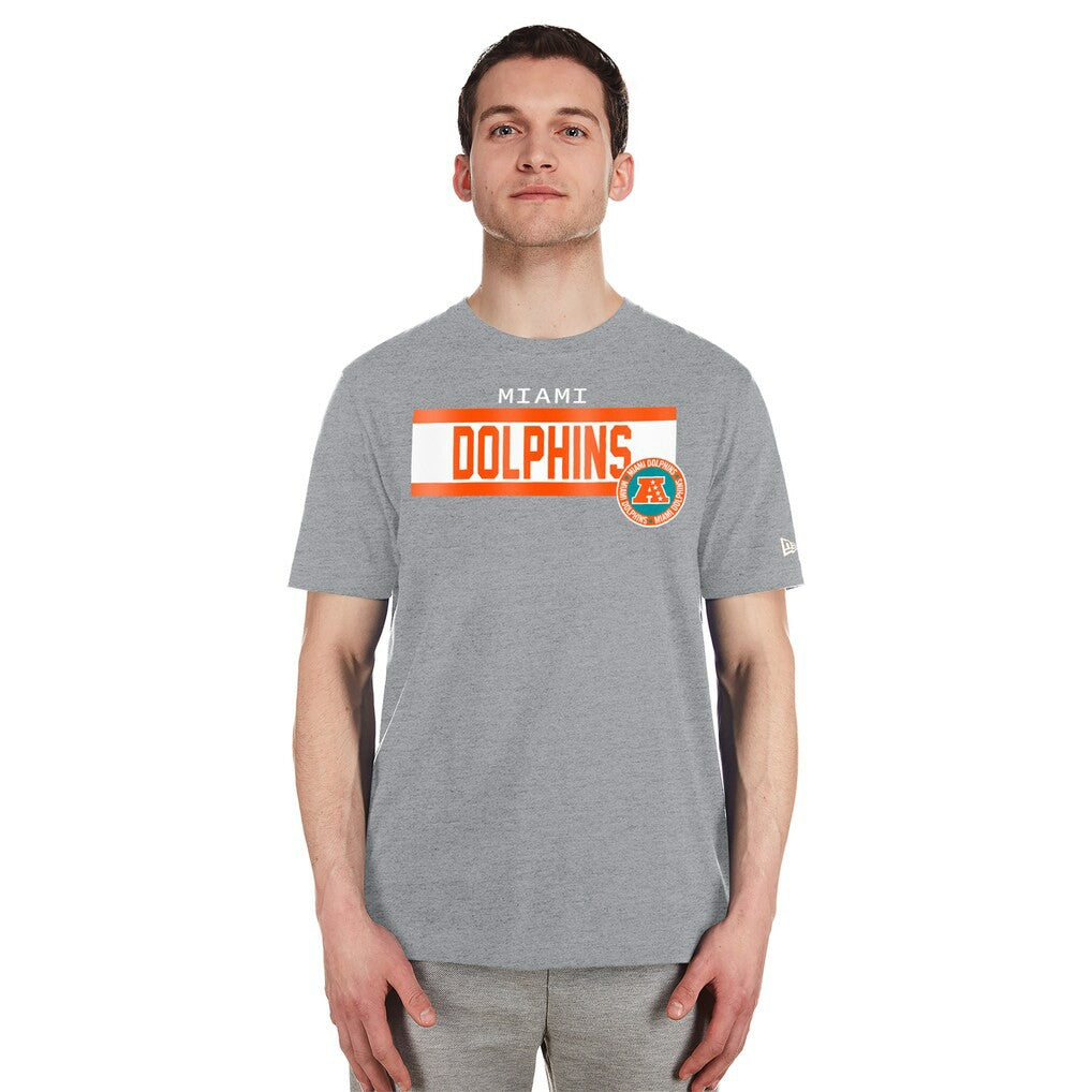 Miami Dolphins New Era 3rd Down High Density Print T-Shirt - Gray for sale