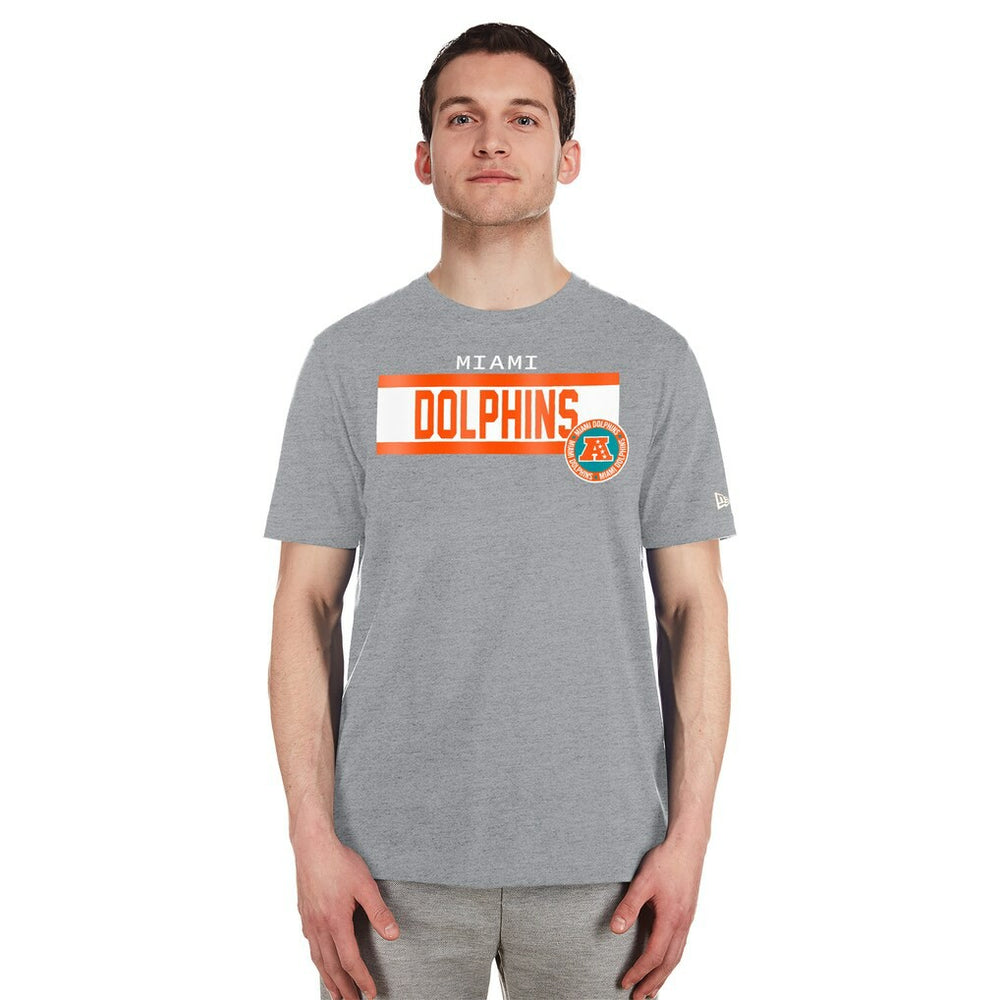 Miami Dolphins New Era 3rd Down High Density Print T-Shirt - Gray for sale