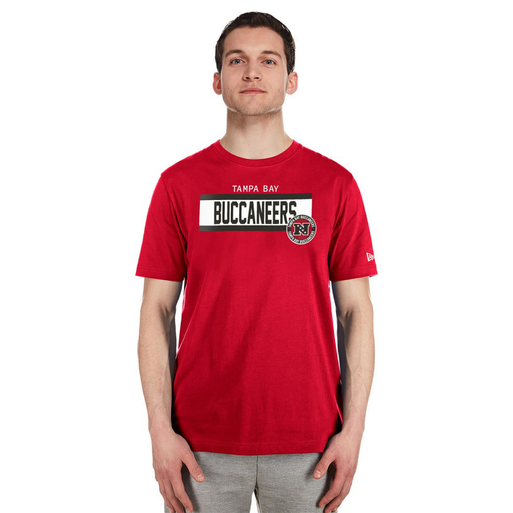 Tampa Bay Buccaneers New Era 3rd Down High Density Print T-Shirt - Red on sale