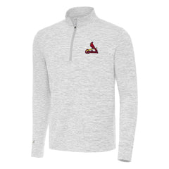St. Louis Cardinals Antigua Cause Quarter-Zip Top Gray/White