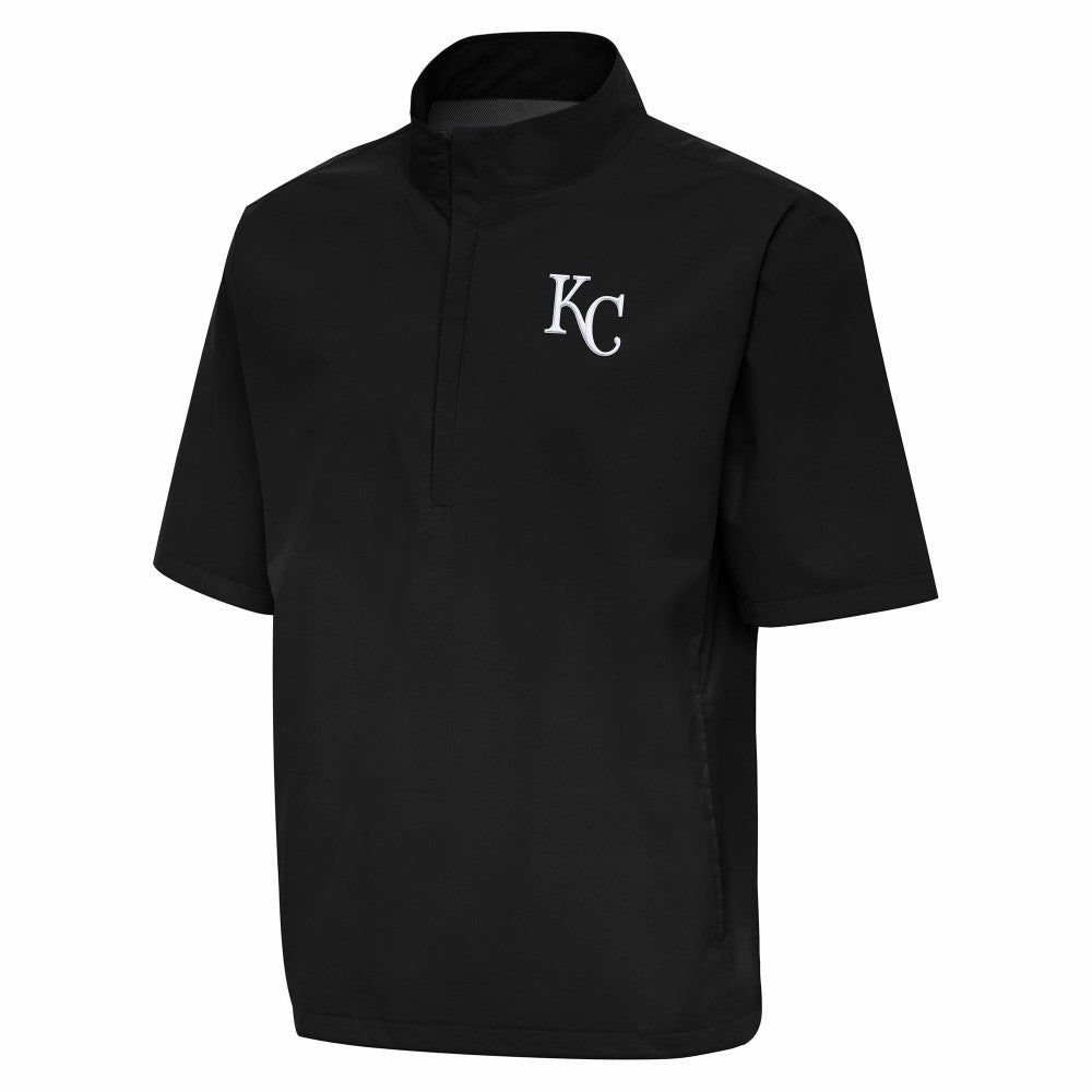 Kansas City Royals Antigua Brisk Quarter-Zip Wind Shirt Black