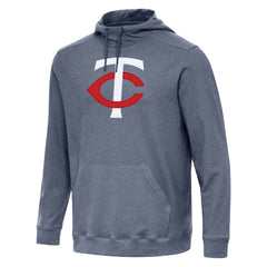 Minnesota Twins Antigua Cloud Pullover Hoodie Heather Navy