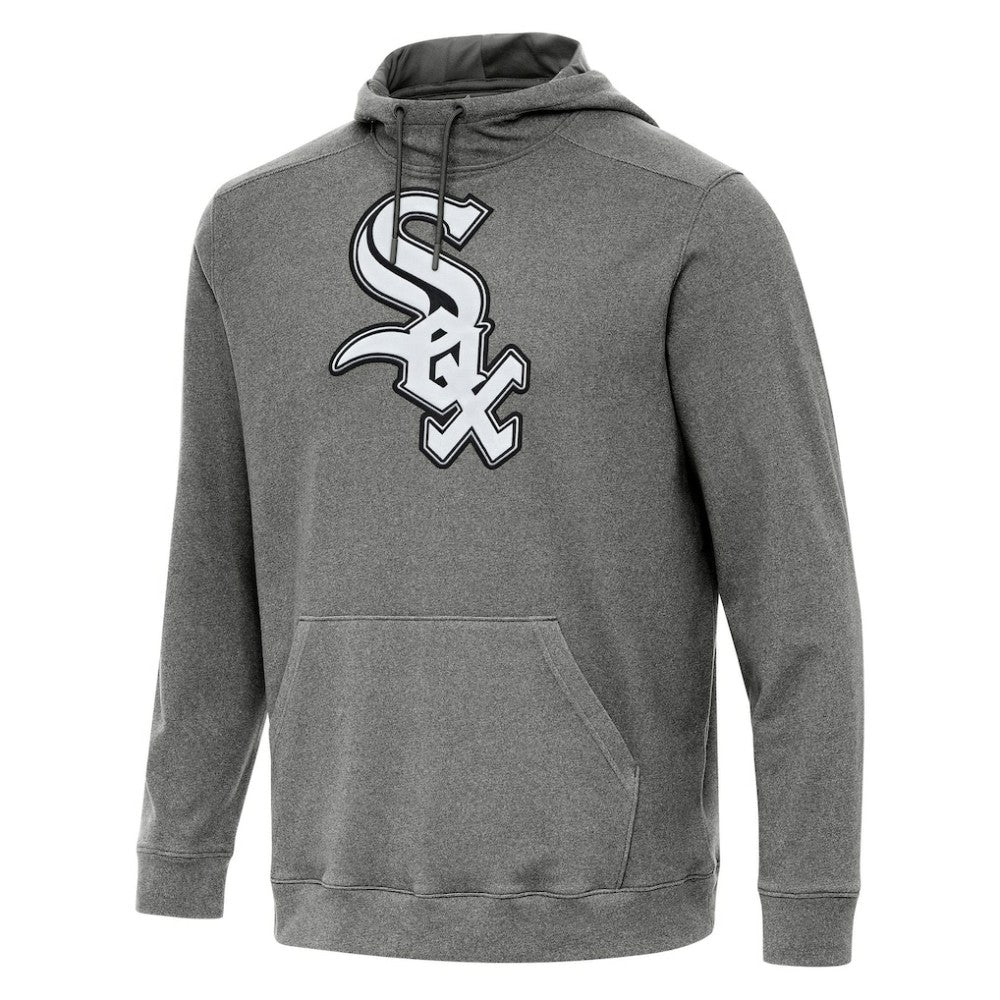 Chicago White Sox Antigua Cloud Pullover Hoodie Heather Black