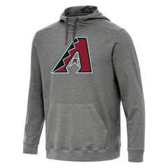 Arizona Diamondbacks Antigua Cloud Pullover Hoodie Heather Black