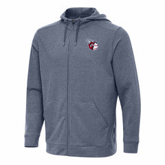 Cleveland Guardians Antigua Effortless Full-Zip Hooded Jacket Heather Navy