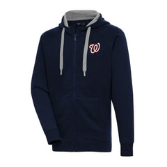 Washington Nationals Antigua Big & Tall Victory Full-Zip Hoodie Jacket Navy