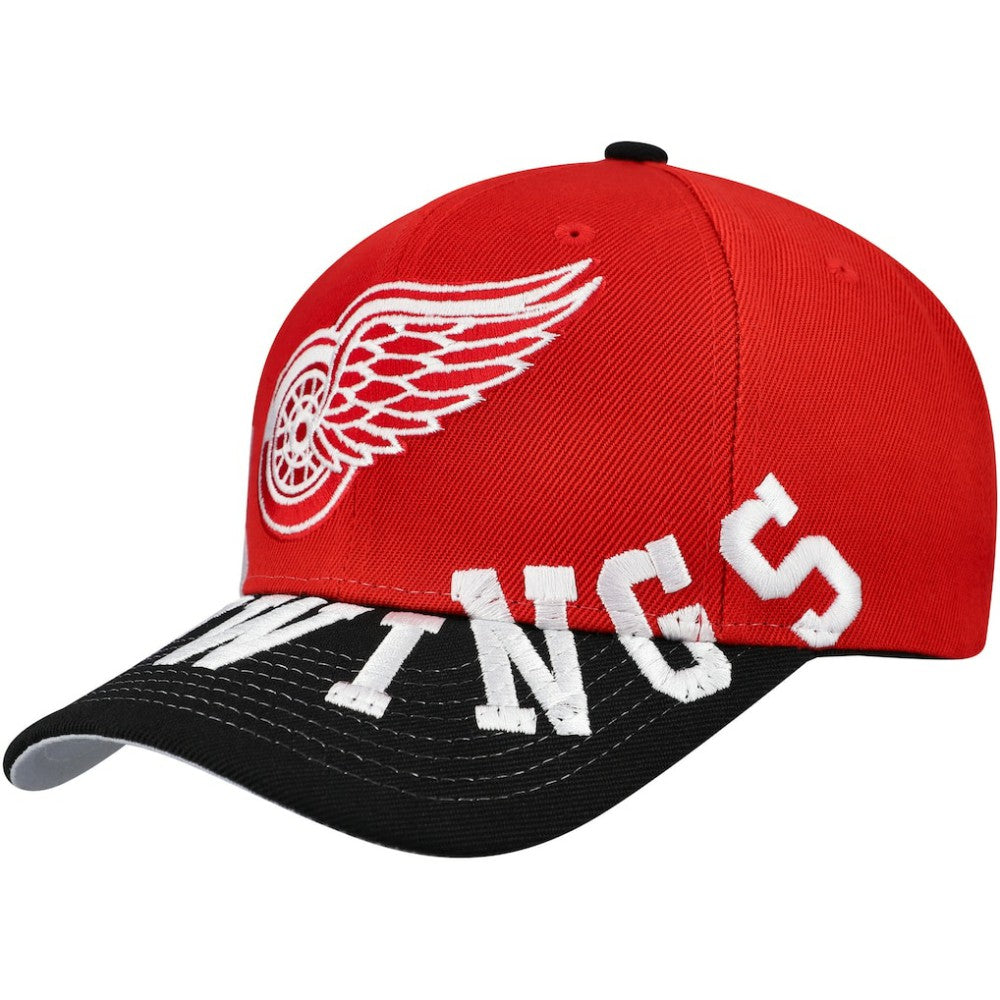 Detroit Red Wings Mitchell & Ness Underarch Two-Tone Pro Crown Snapback Hat - Red/Black Hats
