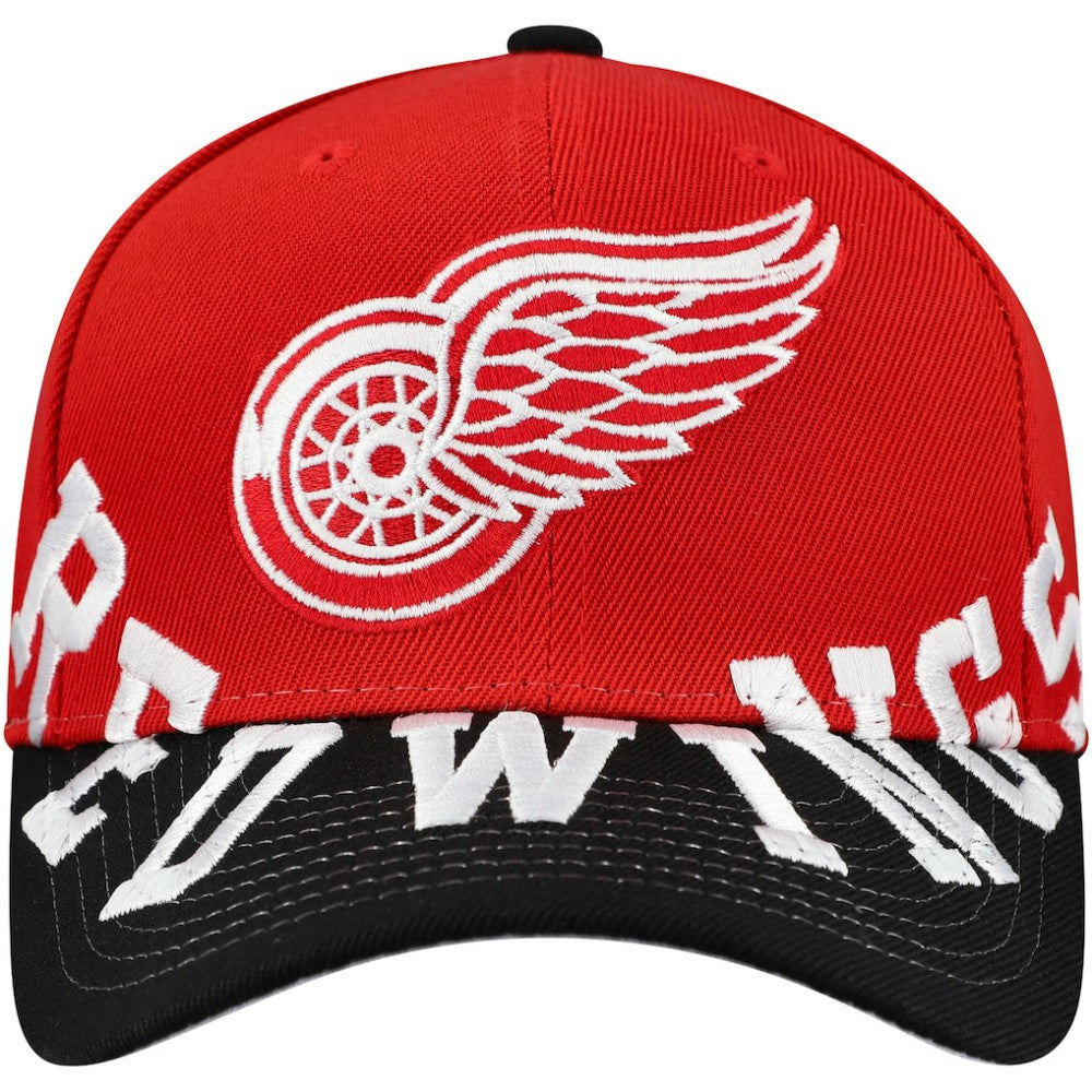Detroit Red Wings Mitchell & Ness Underarch Two-Tone Pro Crown Snapback Hat - Red/Black Hats