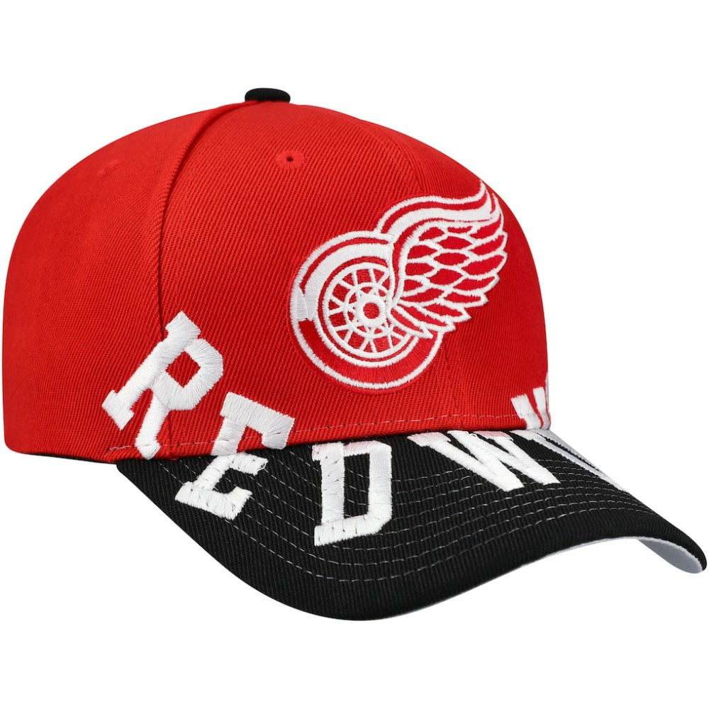Detroit Red Wings Mitchell & Ness Underarch Two-Tone Pro Crown Snapback Hat - Red/Black Hats
