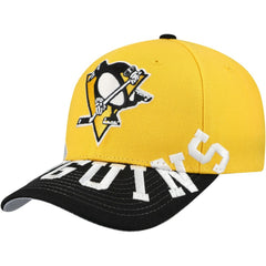 Pittsburgh Penguins Mitchell & Ness Underarch Two-Tone Pro Crown Snapback Hat - Gold/Black Hats