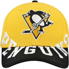 Pittsburgh Penguins Mitchell & Ness Underarch Two-Tone Pro Crown Snapback Hat - Gold/Black Hats