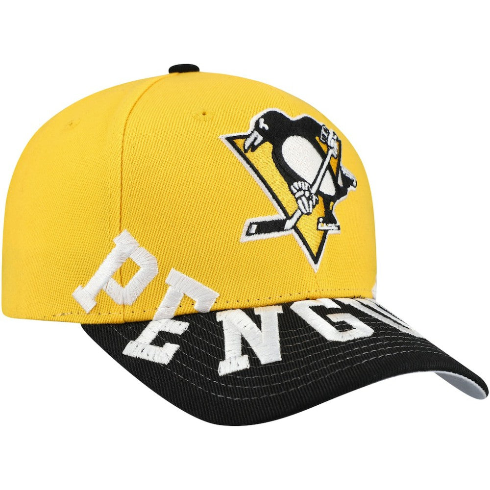 Pittsburgh Penguins Mitchell & Ness Underarch Two-Tone Pro Crown Snapback Hat - Gold/Black Hats