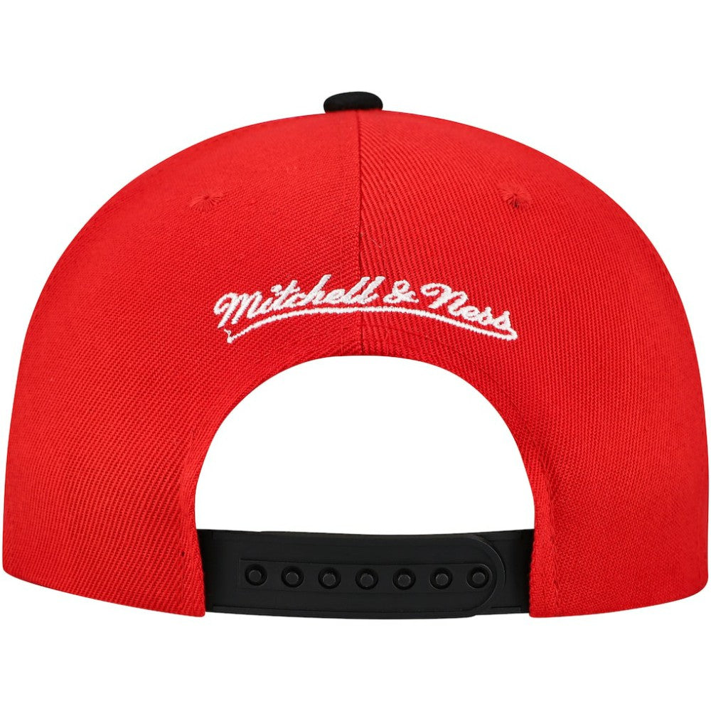 Chicago Blackhawks Mitchell & Ness Underarch Two-Tone Pro Crown Snapback Hat - Red/Black Hats