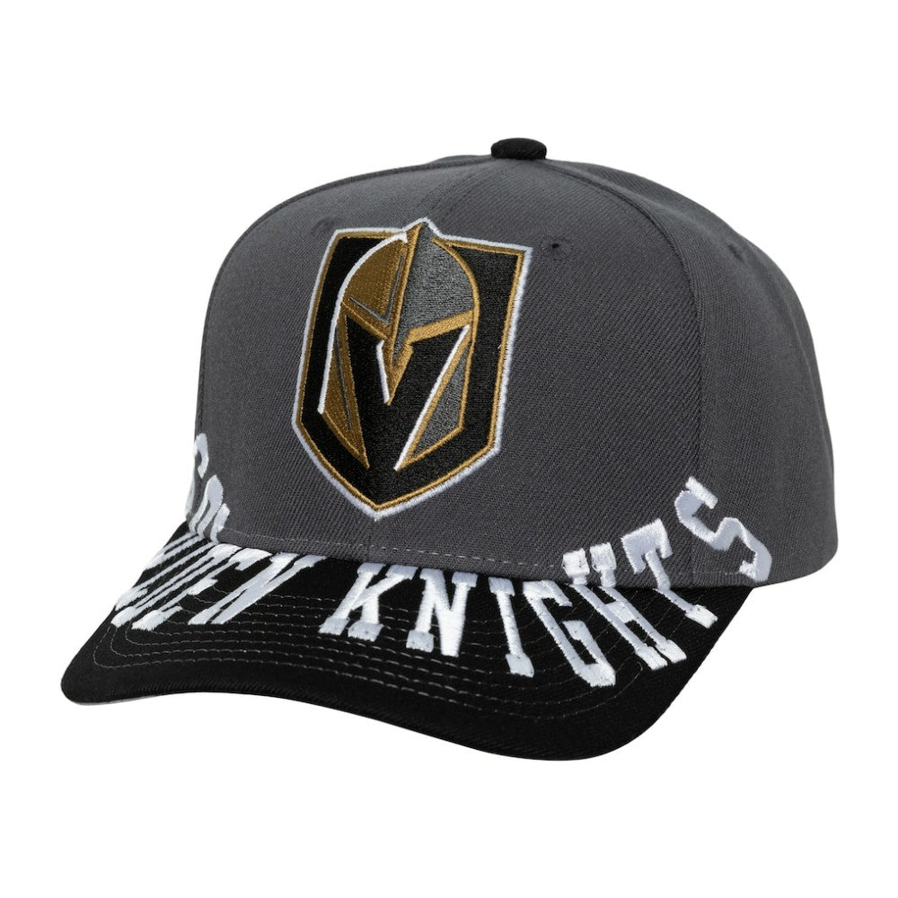 Vegas Golden Knights Mitchell & Ness Underarch Two-Tone Pro Crown Snapback Hat - Gray/Black Hats