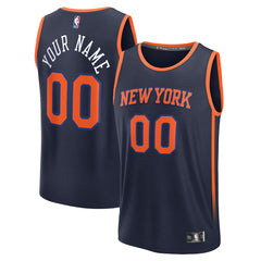 New York Knicks Fast Break Custom Jersey - Statement Edition - Navy cheap