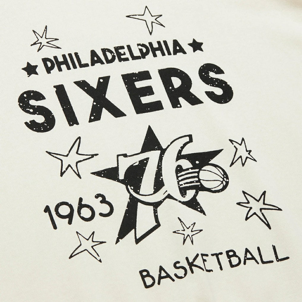 Philadelphia 76ers Women's Hardwood Classics Pullover Sweatshirt - Cream online