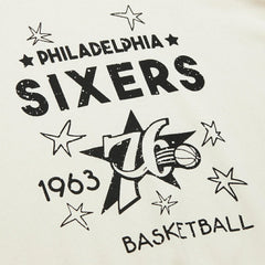 Philadelphia 76ers Women's Hardwood Classics Pullover Sweatshirt - Cream online