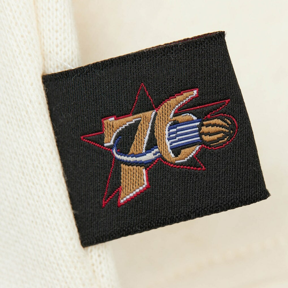 Philadelphia 76ers Women's Hardwood Classics Pullover Sweatshirt - Cream online