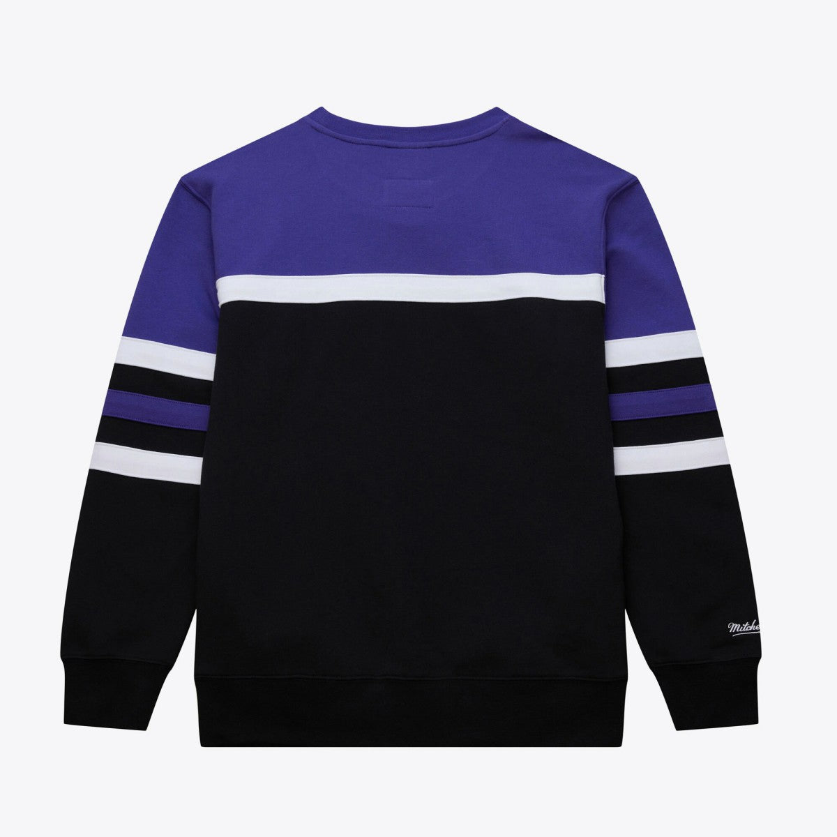 Utah Jazz Hardwood Classics Vintage Logo Head Coach Pullover Sweatshirt - Black/Purple sale